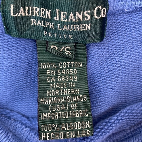 Y2K Lauren Jeans Co. 100% Cotton Drawstring Sweat-shorts Size Small Petite - Picture 8 of 8